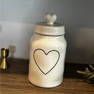 Rae Dunn Heart Ceramic Canister